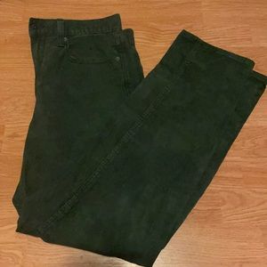 Dark Green American Eagle Corduroy mom jeans